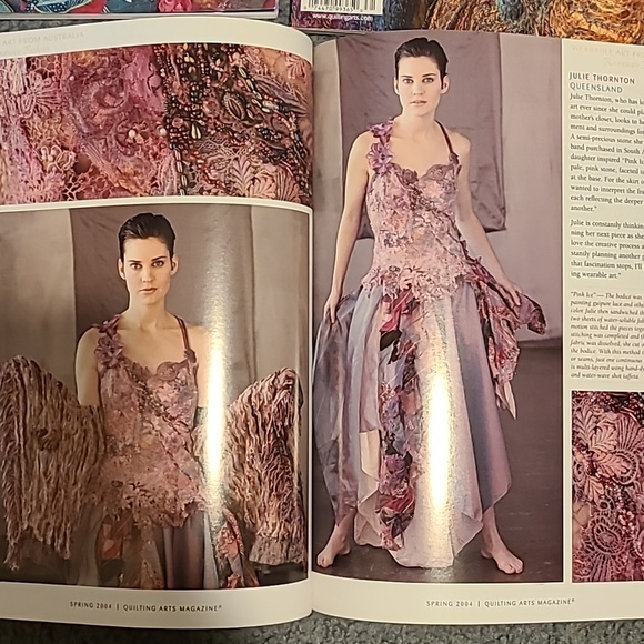 Quilting Arts Magazines, 4 (2002-2004) Sewing Free Motion Embrodery Art Quilts - Picture 16 of 16